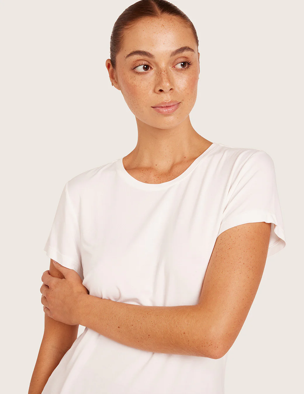 Basis T-shirt med Rund Hals