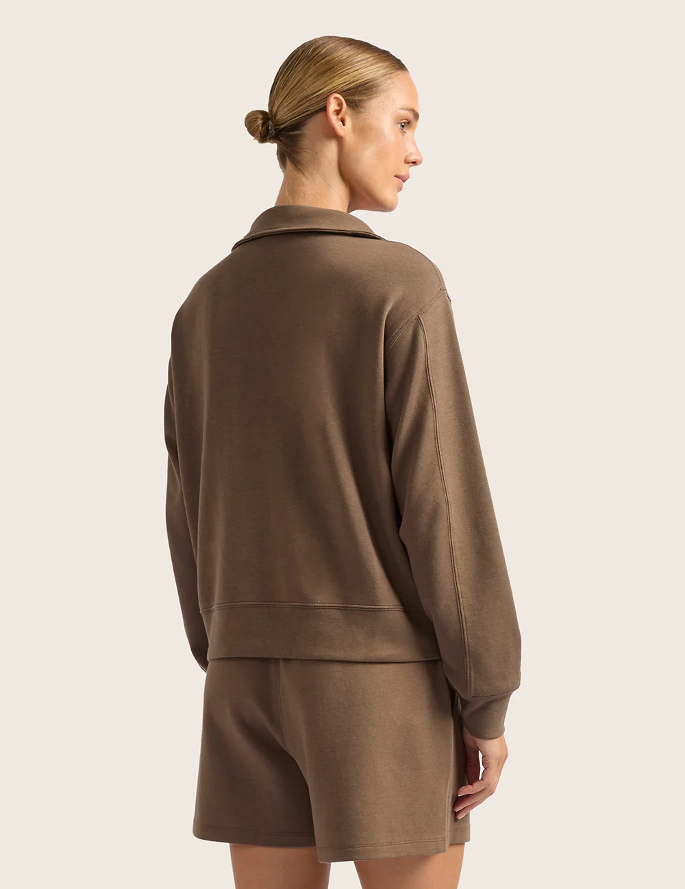 Sweatshirt med Halv Lynlås