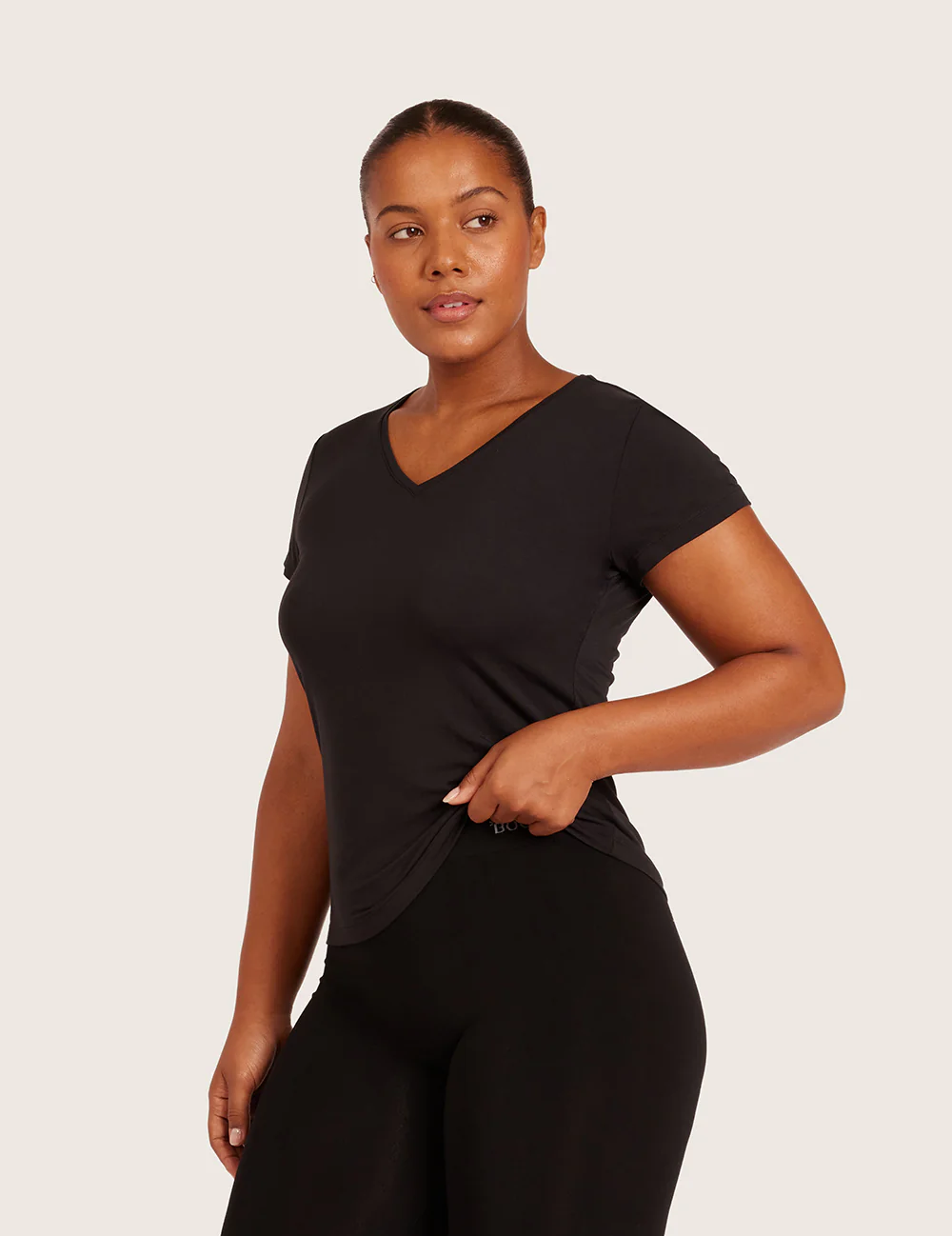 Basis T-shirt med V-Hals