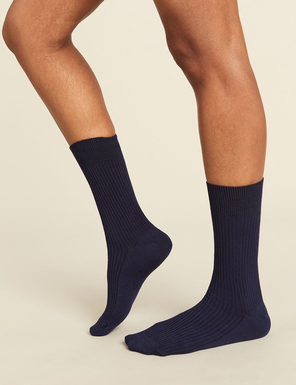Women's Ribbed Crew Socks