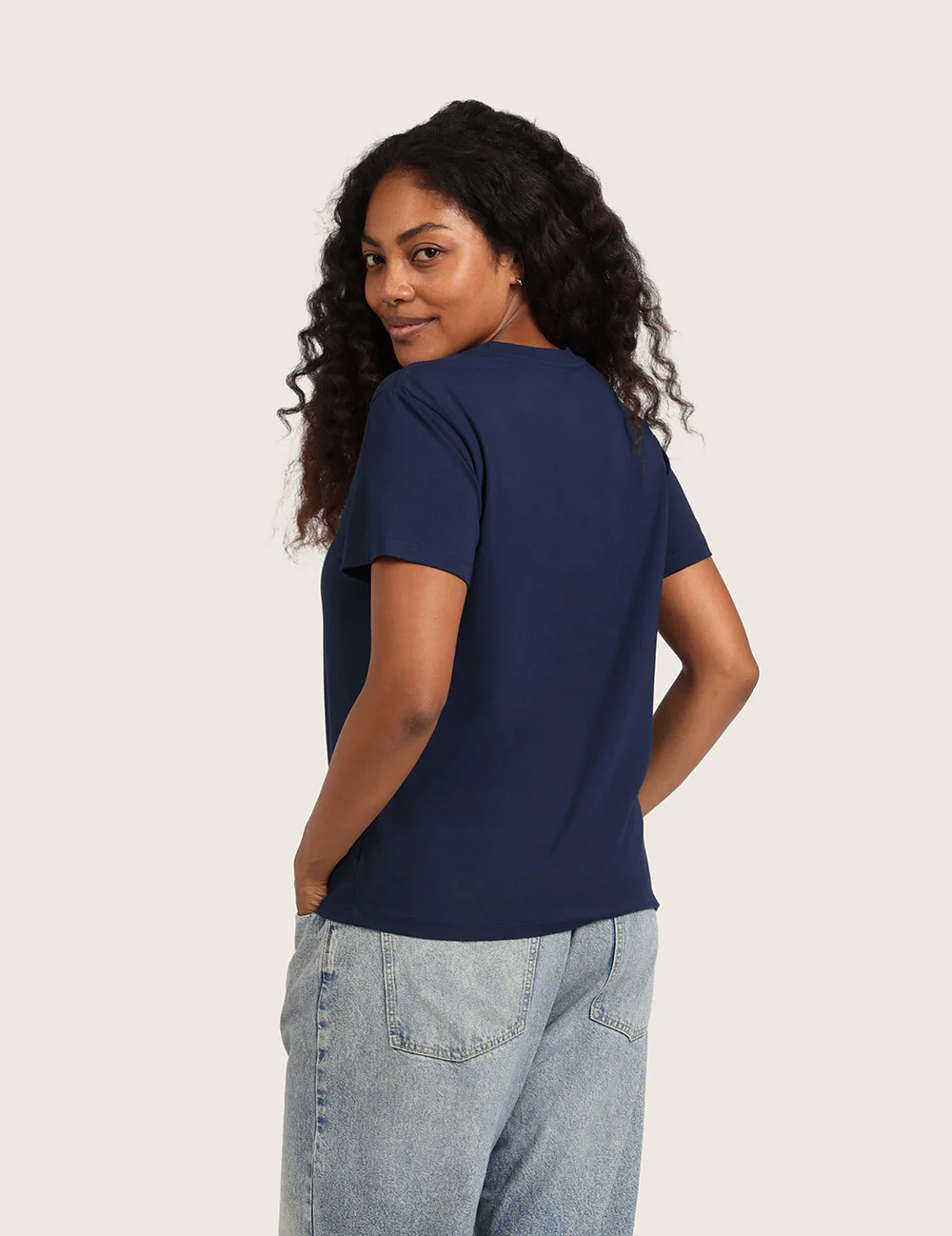 Classic T-shirt med Rund Hals