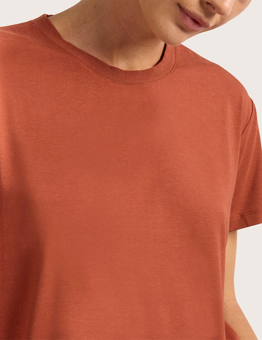 Classic T-shirt med Rund Hals