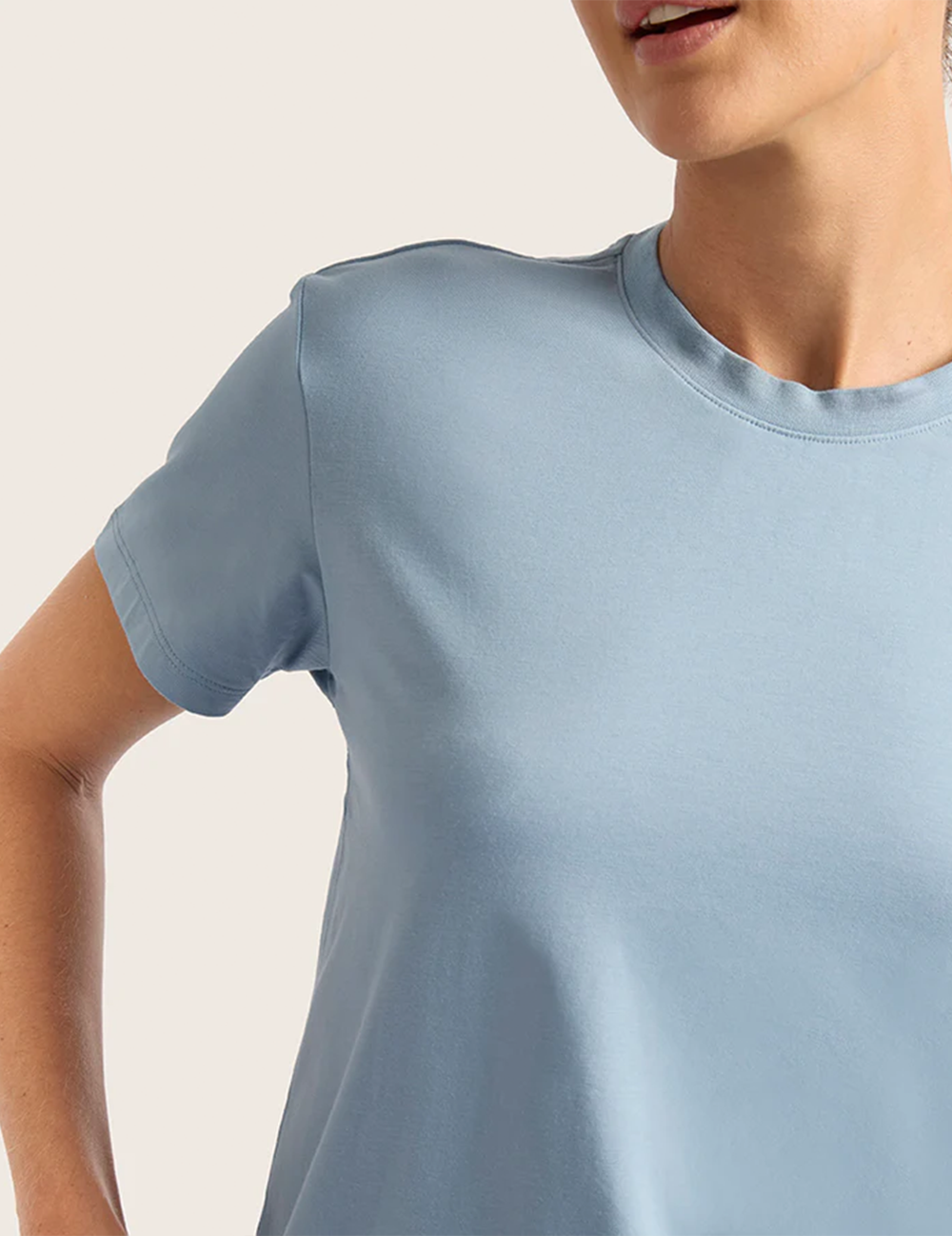 Classic T-shirt med Rund Hals