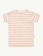 Stribet T-shirt - Lyserød/Natur | Boody Baby