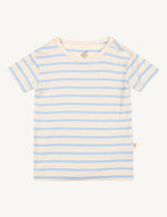 Stribet T-shirt - Lyseblå/Natur | Boody Baby