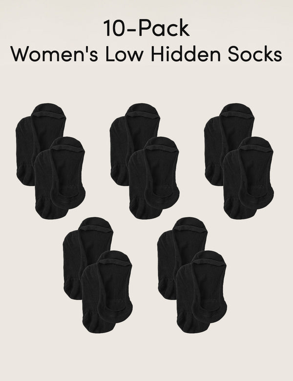 10-Pack Women's Low Hidden Socks