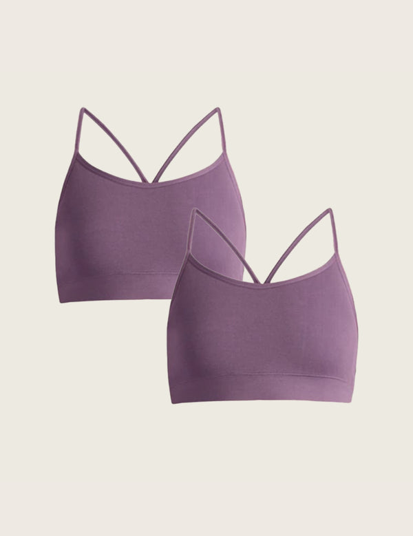2-Pack LYOLYTE® Racerback Bralette - Wisteria