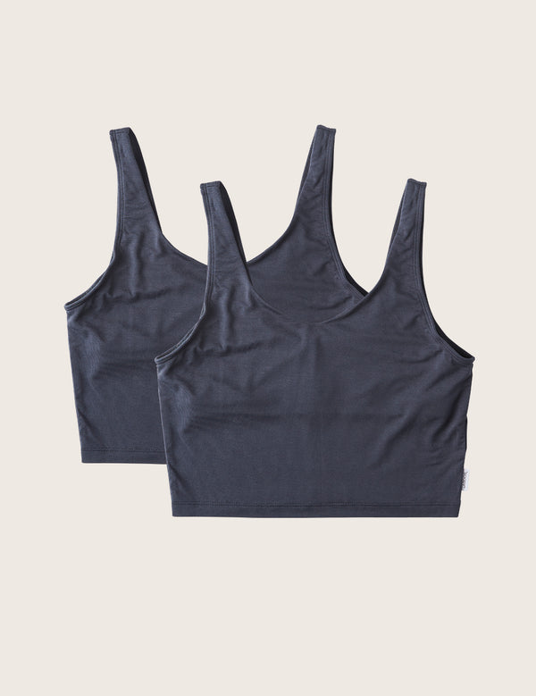 2-Pack Shelf Bra Crop Top