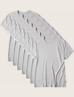 7-Pack Basis T-shirt med Rund Hals - Outlet