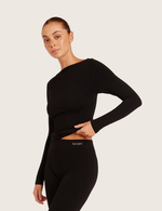 Boatneck Long Sleeve Top