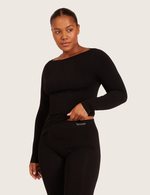 Boatneck Long Sleeve Top