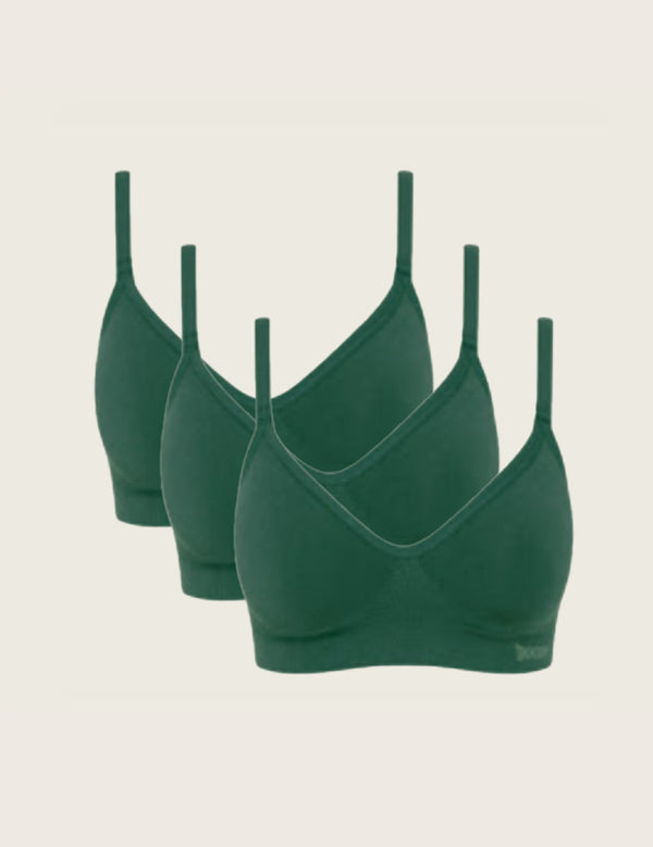 3-Pack T-Shirt Bra Wireless - Emerald Green