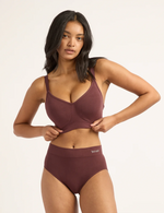 Wireless Full Bust T-Shirt Bra - Mulberry