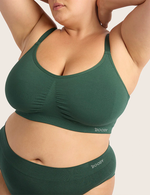 Full Bust Wireless Bra - Emerald Green