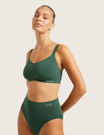 Full Bust Wireless Bra - Emerald Green