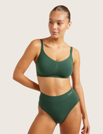 Full Bust Wireless Bra - Emerald Green