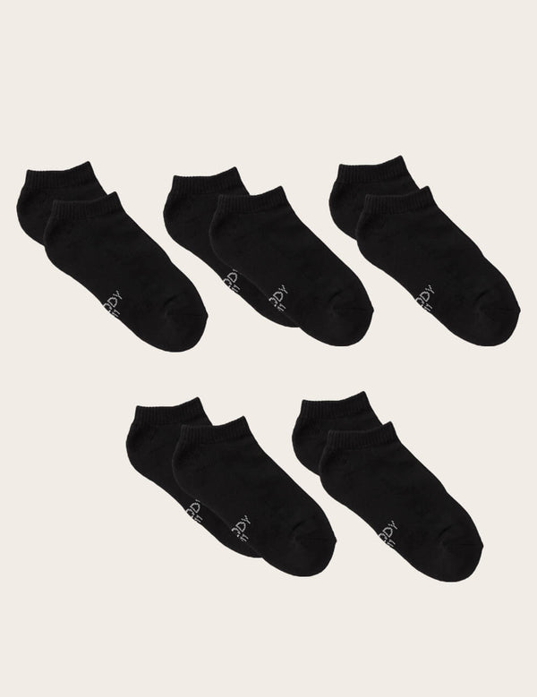 5-Pack Men's Low Cut Cushioned Sneaker Socks