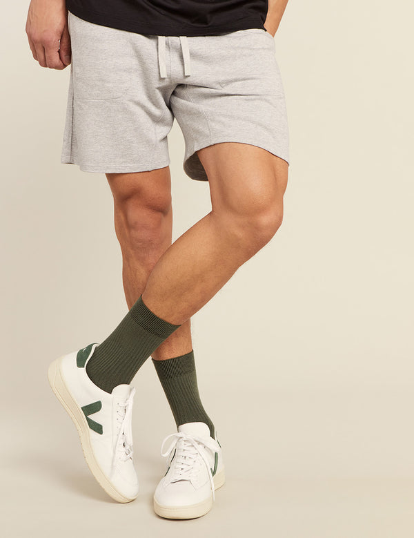 Men's Ribbed Crew Socks