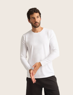 Herre Langærmet T-shirt med Rund Hals - Outlet