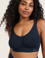 Sømløs Bambus BH med Indlæg - Midnight