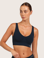 Sømløs Bambus BH med Indlæg - Midnight