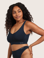 Sømløs Bambus BH med Indlæg - Midnight