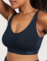 Sømløs Bambus BH med Indlæg - Midnight