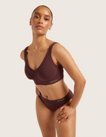 Padded Shaper Crop Bra - Mulberry