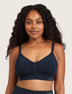 T-Shirt BH Uden Bøjle med Ekstra Støtte - Midnight