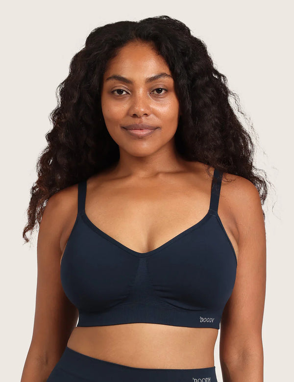 T-Shirt BH Uden Bøjle med Ekstra Støtte - Midnight