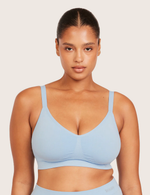 T-Shirt BH Uden Bøjle med Ekstra Støtte (DD-F) - Sky Blue