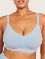 T-Shirt BH Uden Bøjle med Ekstra Støtte (DD-F) - Sky Blue