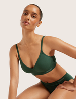 T-Shirt Bra Wireless - Emerald Green