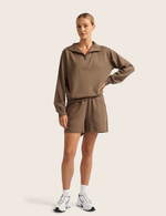Sweatshirt med Halv Lynlås