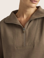 Sweatshirt med Halv Lynlås