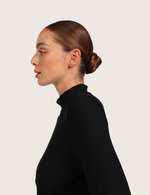 Ribbet Top med Rullekrave