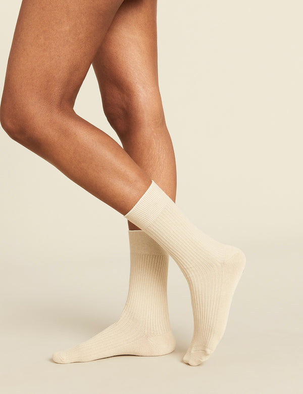 Women's Ribbed Crew Socks