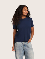 Classic T-shirt med Rund Hals